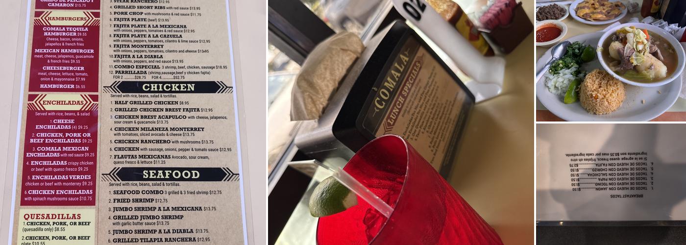Comala Mexican Cafe Menu
