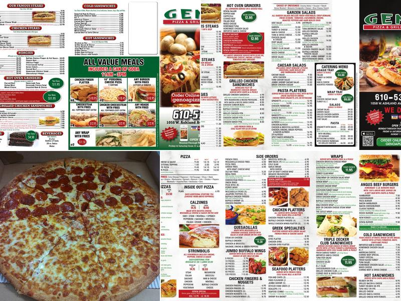 genoa pizza & grill Menu