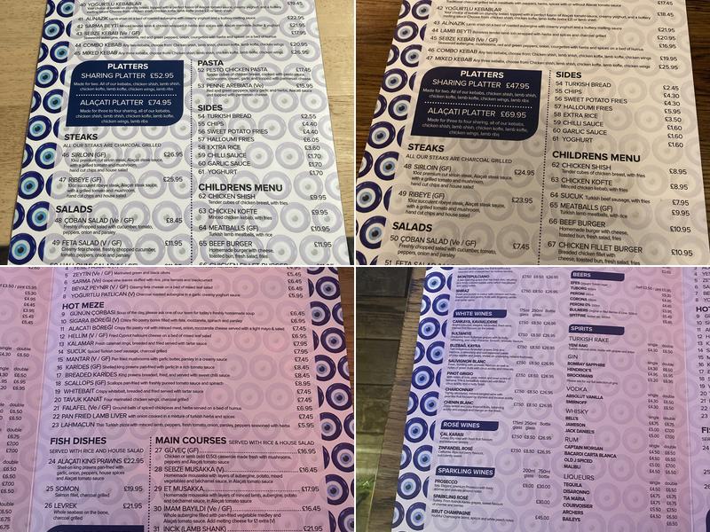 Alacati Grill - Turkish & Mediterranean Cuisine Menu