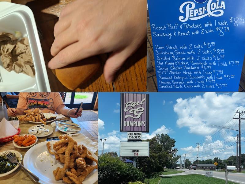 Earl G Dumplin's Menu