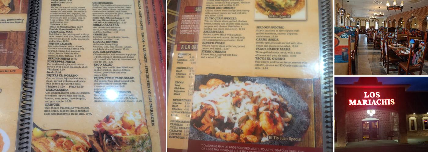 Los Mariachis Menu