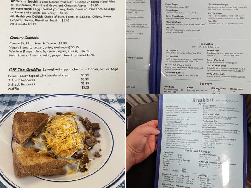 Gone Country Cafe Menu