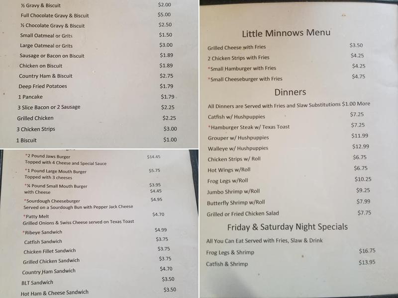 Cedar Hill Restaurant Menu