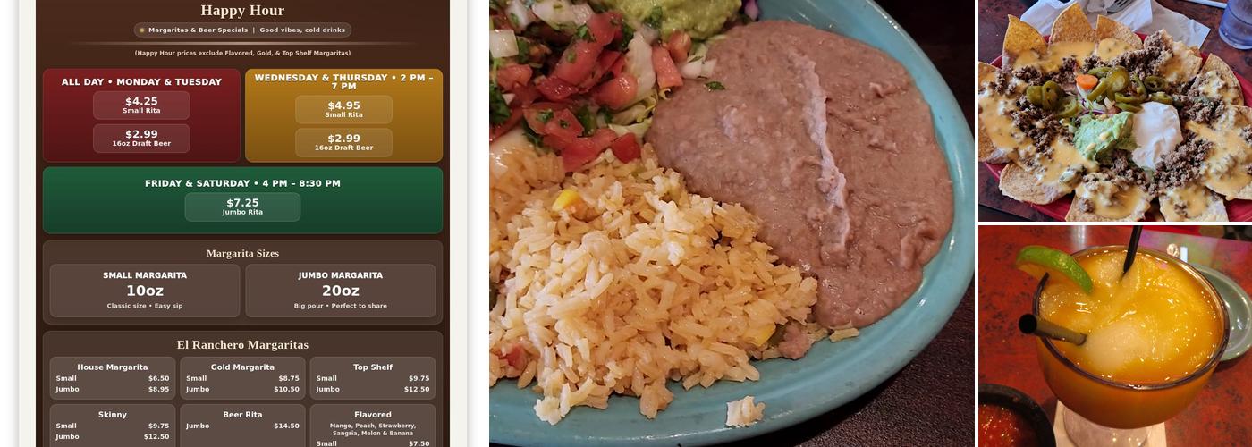 El Ranchero Menu