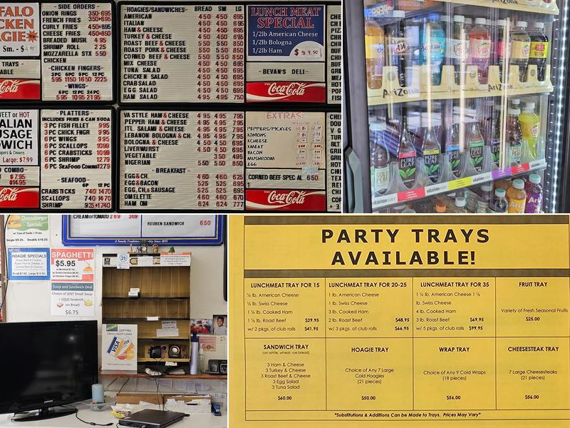 Bevan's Cold Cuts Menu