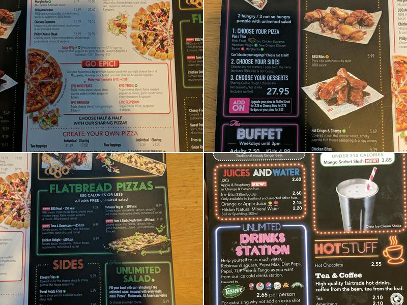 Pizza Hut Restaurants Menu