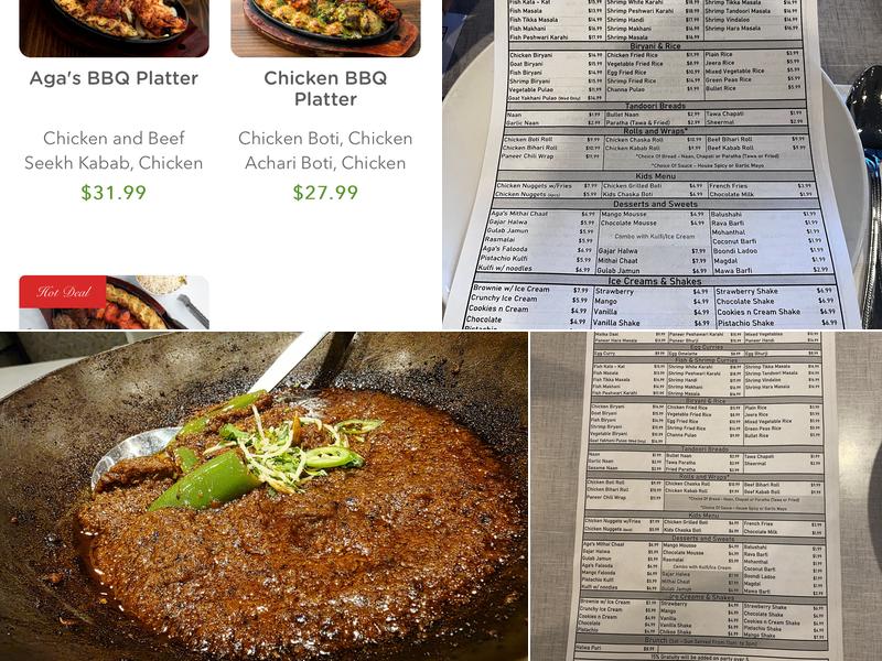 Aga's Restaurant & Catering Menu