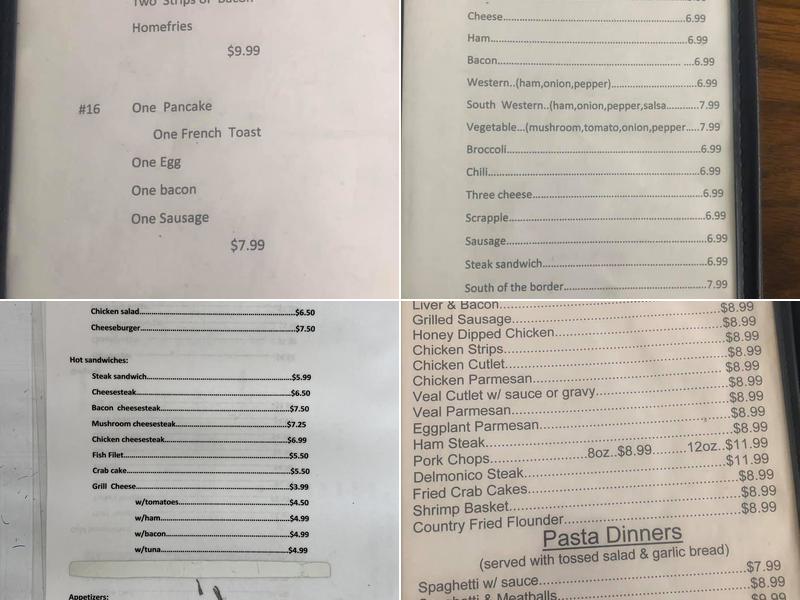 Ridge Restaurant Menu