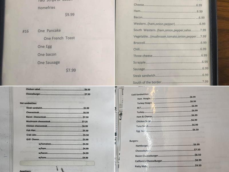 Ridge Restaurant Menu