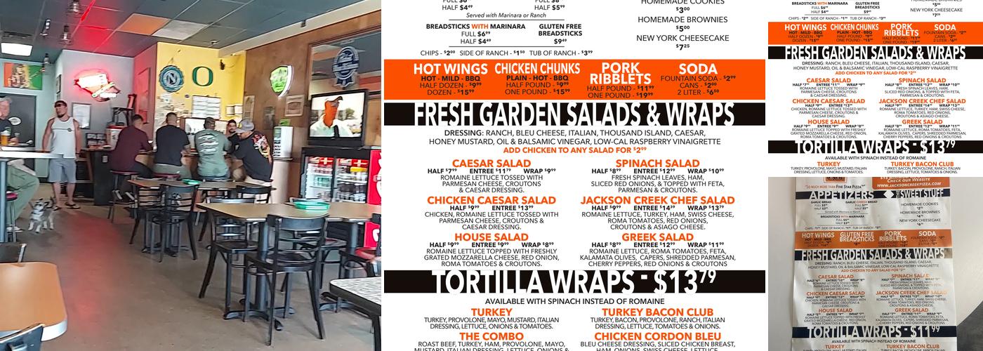 Jackson Creek Pizza Company Menu
