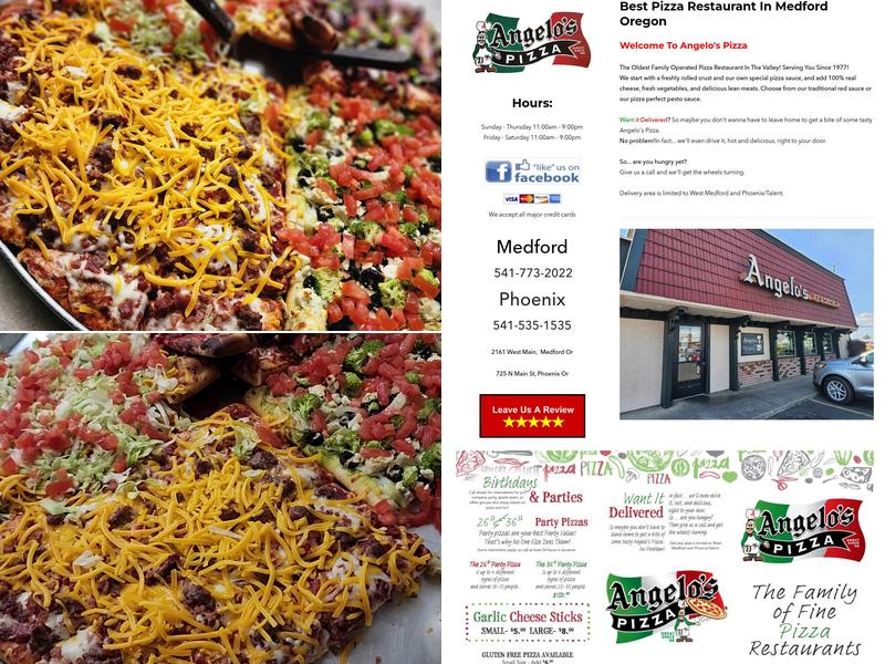 Angelo's Pizza Parlor Menu