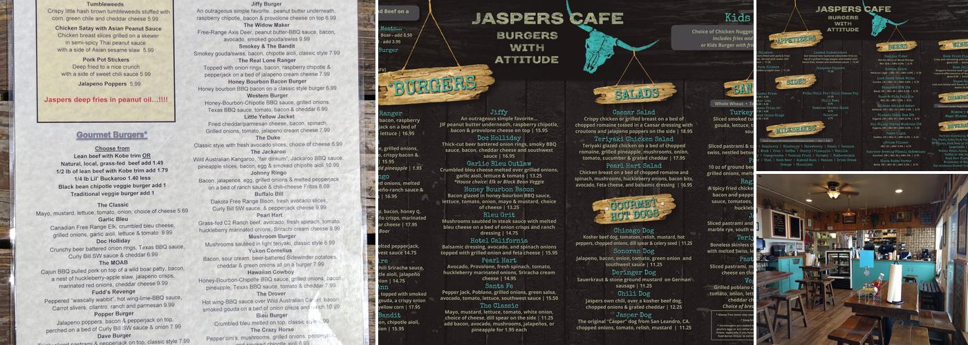 Jaspers Café Menu