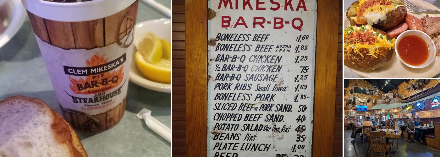 Clem Mikeska's Bar-B-Q Menu