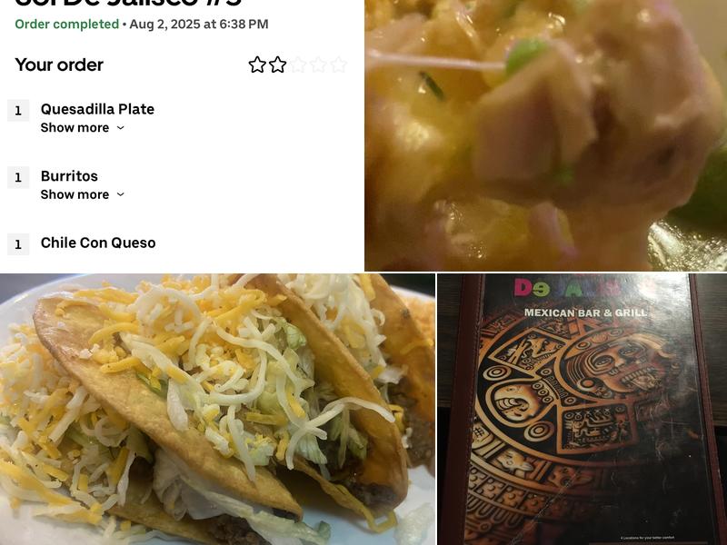 Sol De Jalisco # 3 Menu
