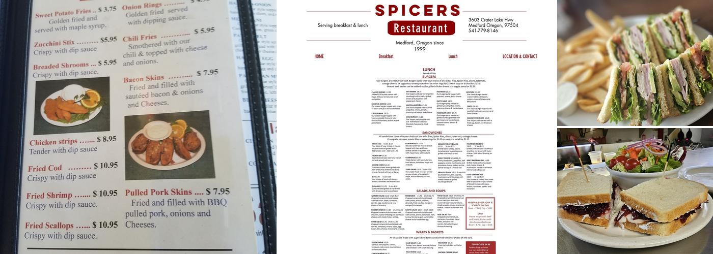 Spicers Menu