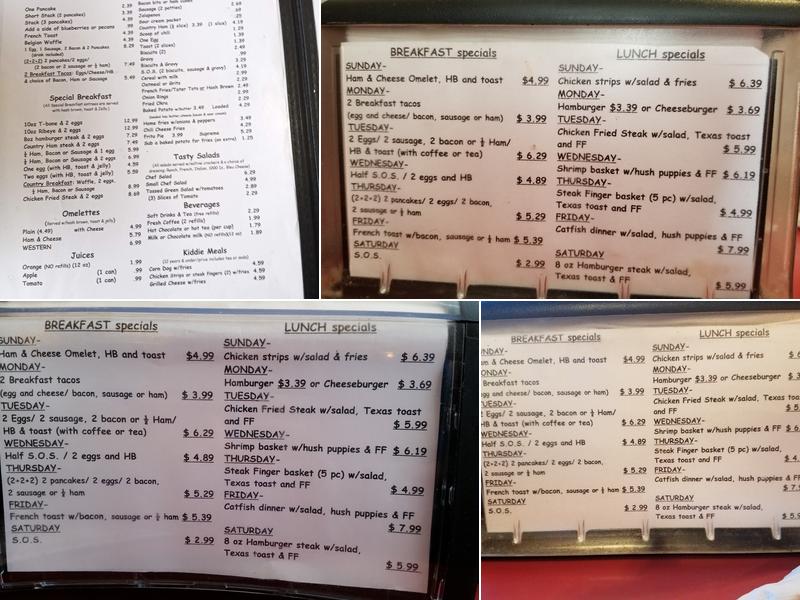 Bill's Grill Menu