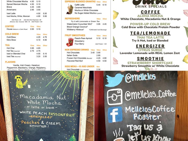 Mellelo Coffee Roasters Lear Way Menu