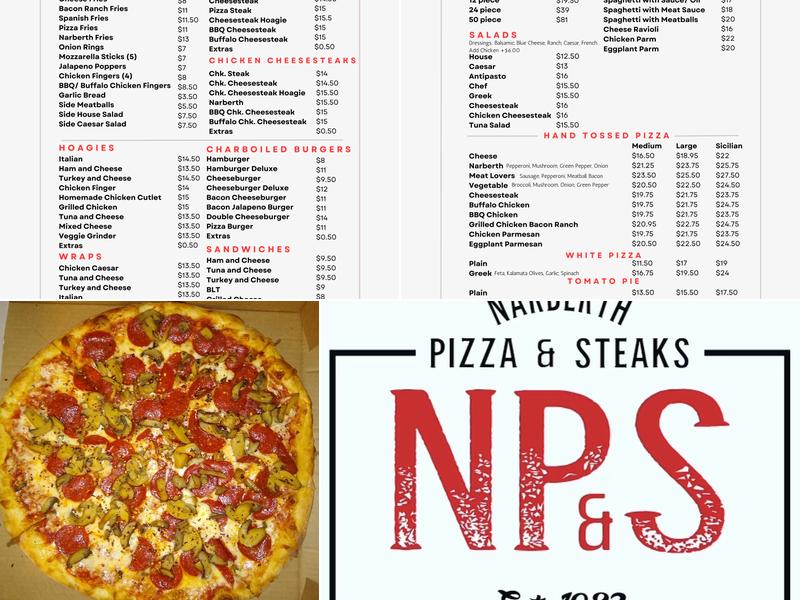 Narberth Pizza Menu
