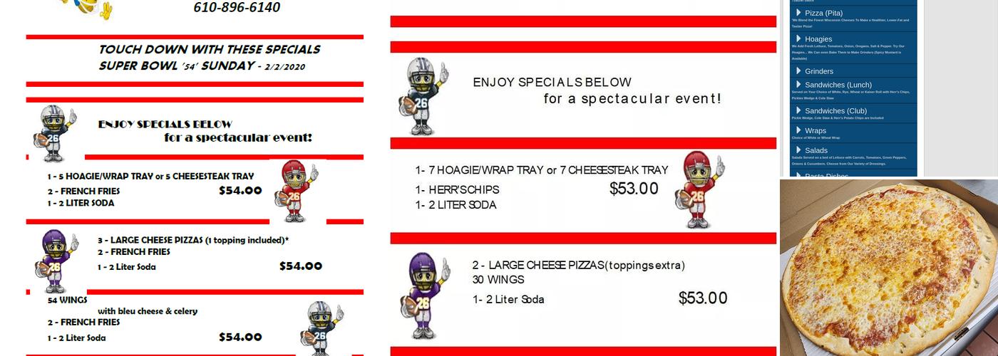 Original Eagle Pizza Menu