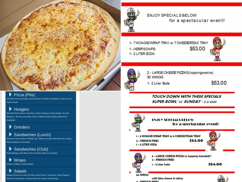 Original Eagle Pizza Menu