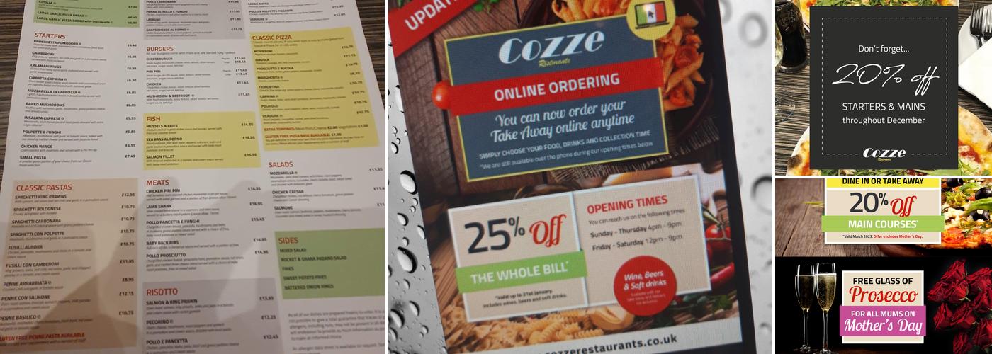 Cozze Pangbourne Menu