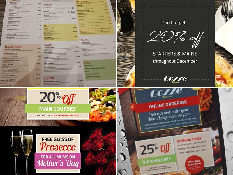 Cozze Pangbourne Menu