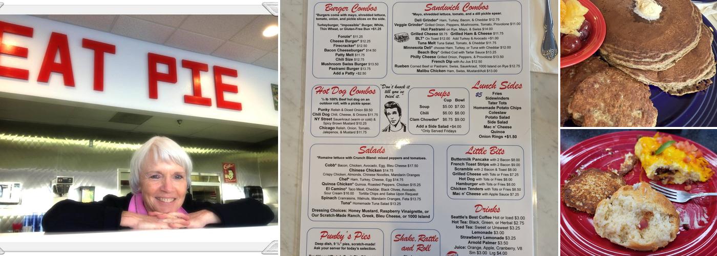 Punky's Diner and Pies Menu