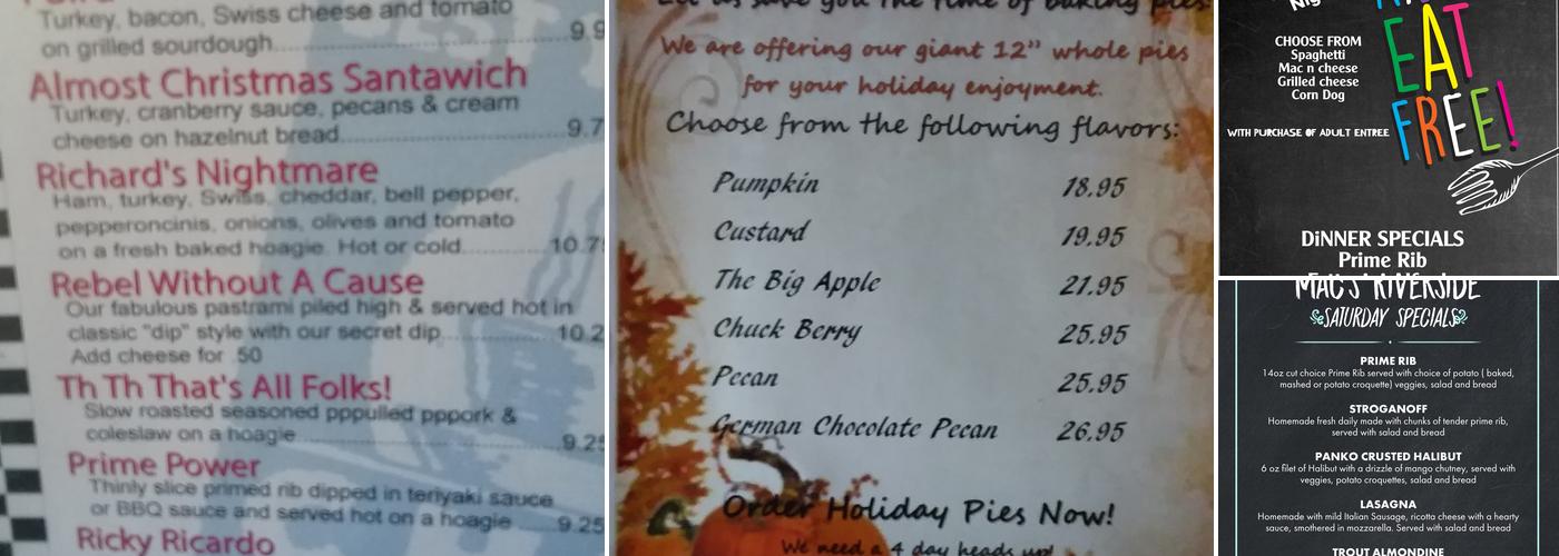 Mac's Menu