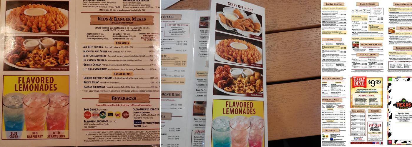 Texas Roadhouse Menu