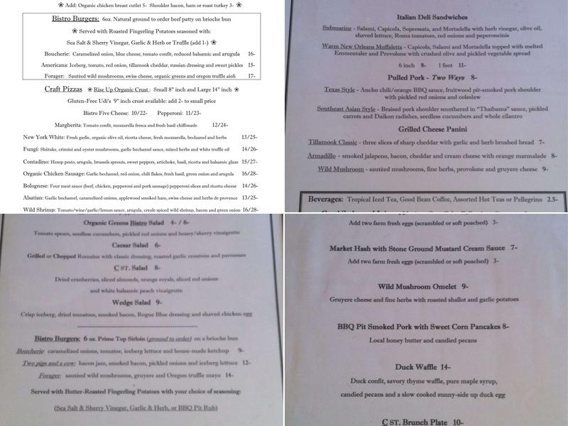 C St. Bistro Menu