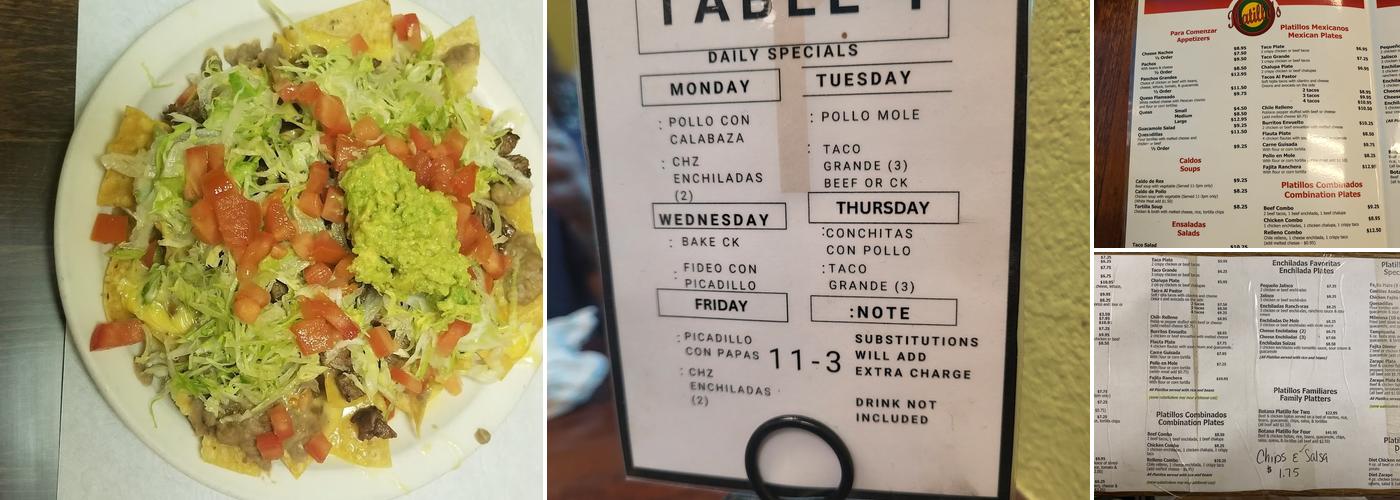 Platillo's Menu