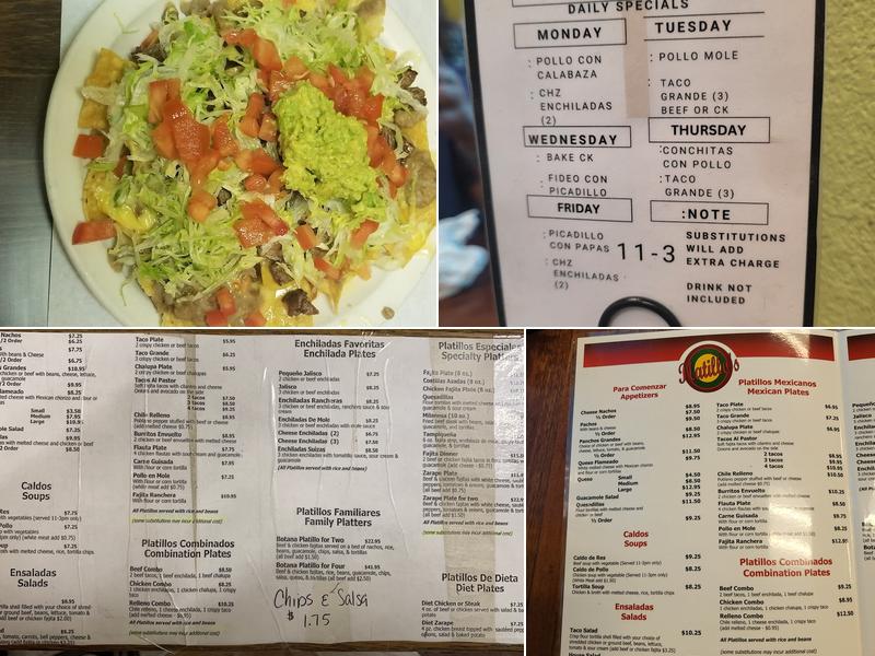 Platillo's Menu