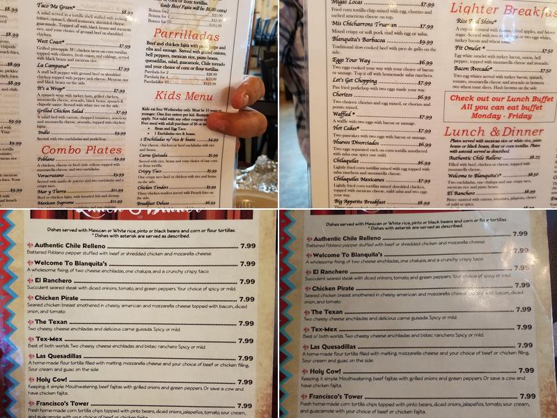 Blanquitas 3 Menu