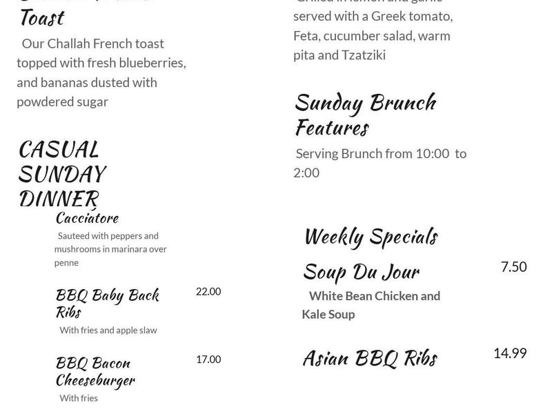 Ryan Christopher's BYOB Menu