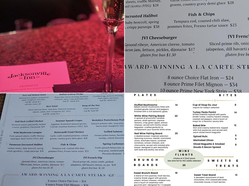 Jacksonville Inn Menu