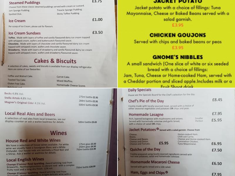 The Gardeners Retreat Menu