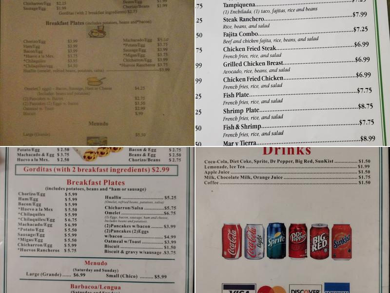 Cazuelas Menu