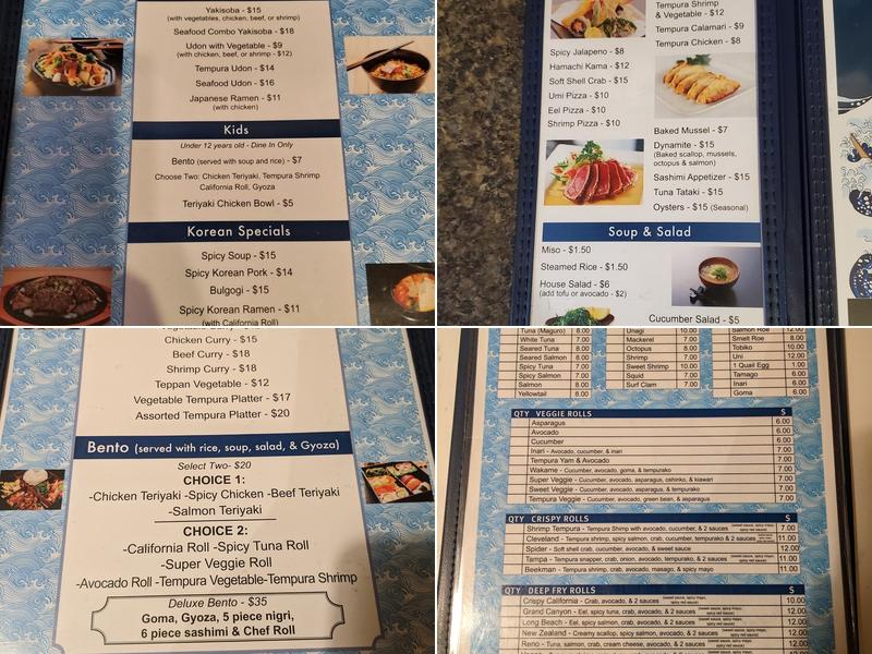Umi Sushi Menu
