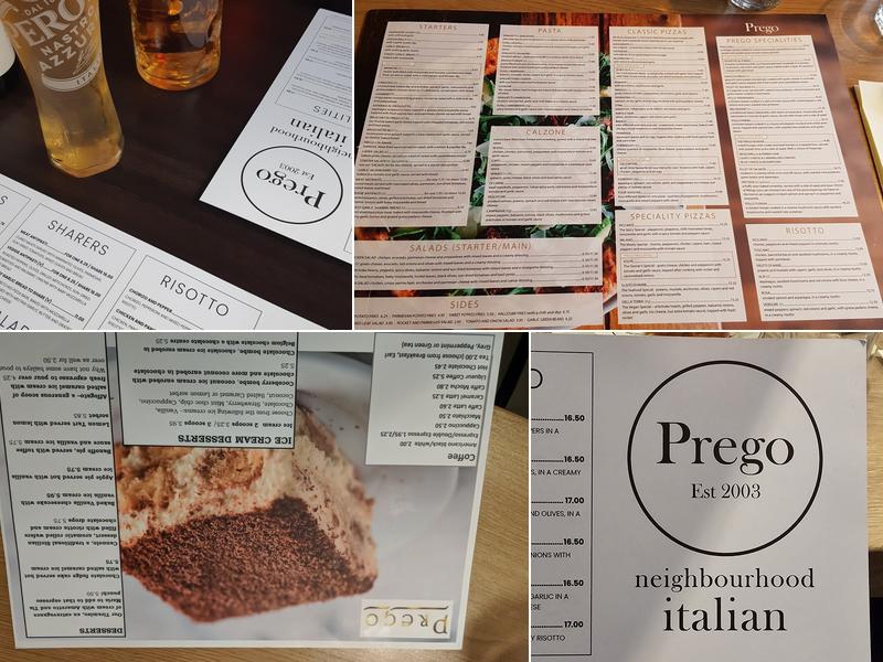 Prego Menu