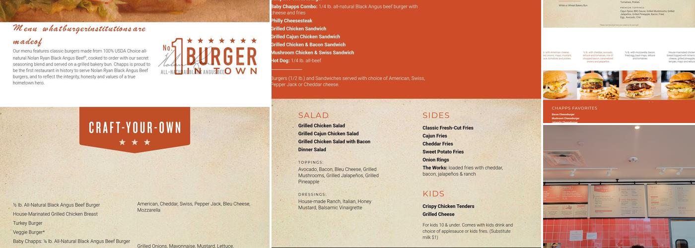 Chapps Burgers (Keller) Menu