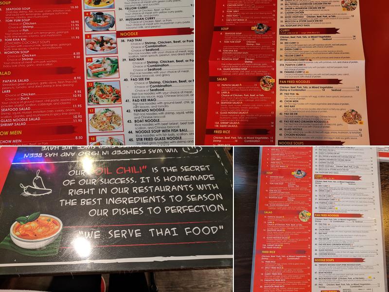 Vim Thai Menu