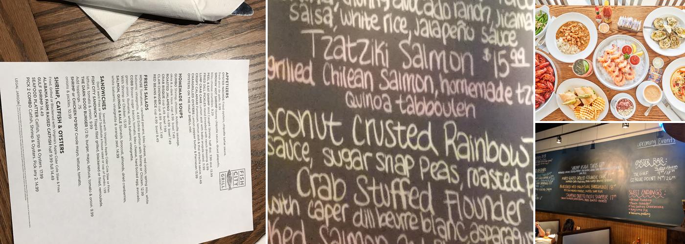 Fish City Grill Menu