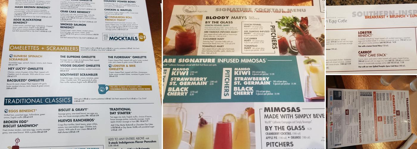 Another Broken Egg Cafe Menu