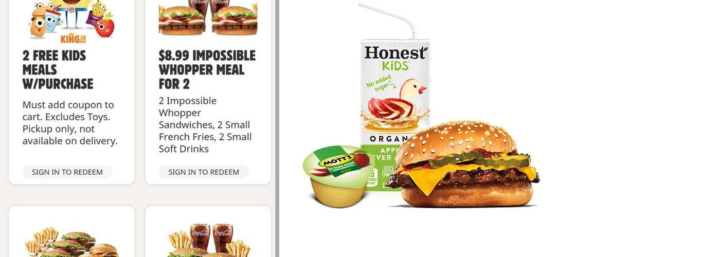 Burger King Menu