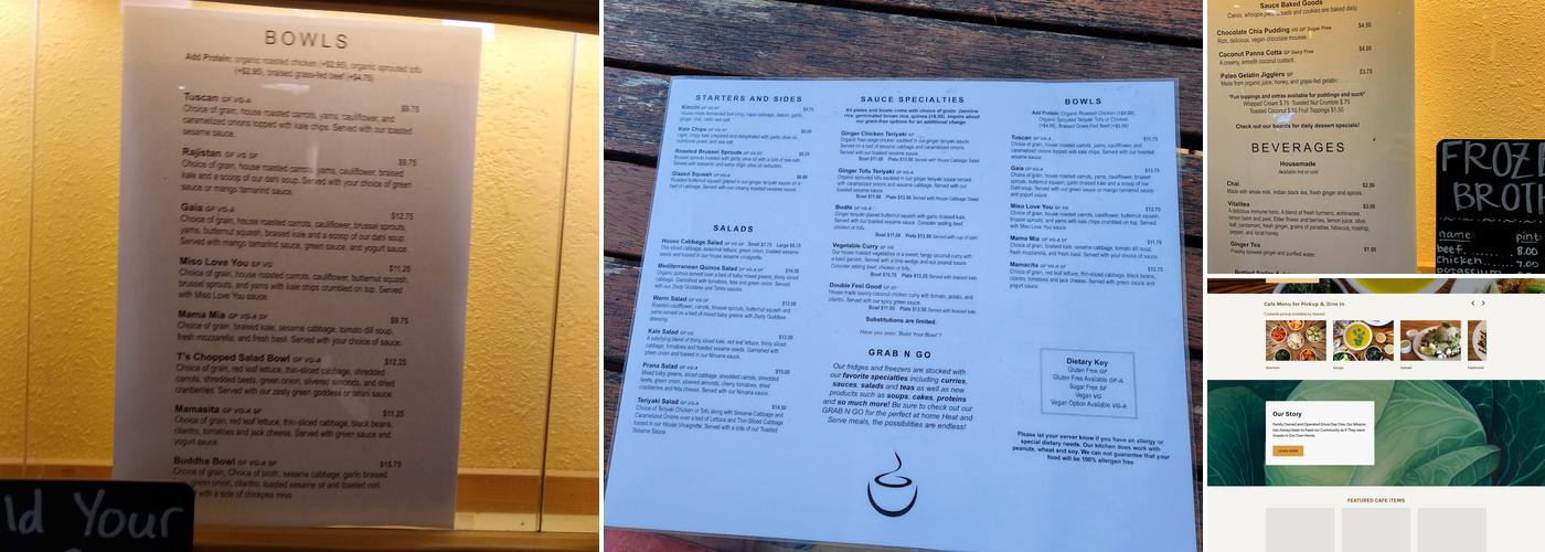 Sauce Menu