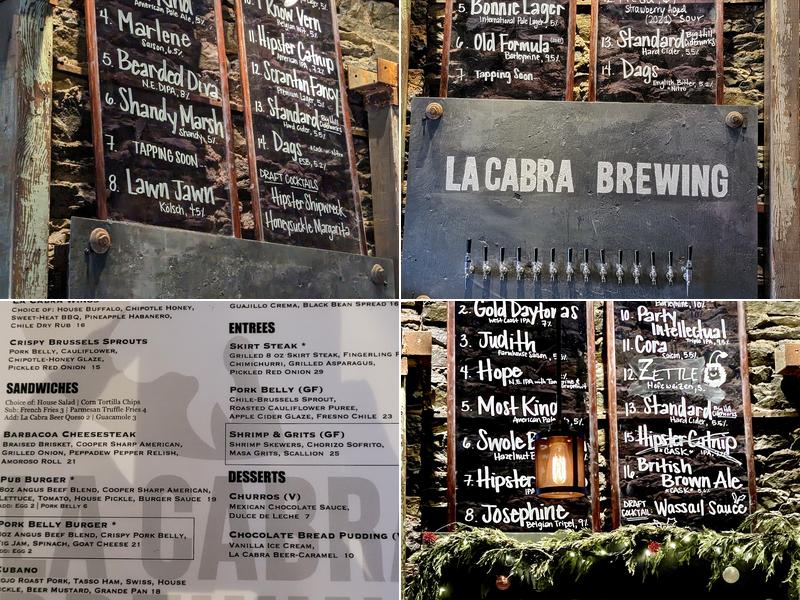 La Cabra Brewing Menu