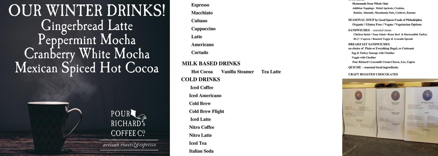Pour Richard's Coffee Co. Menu