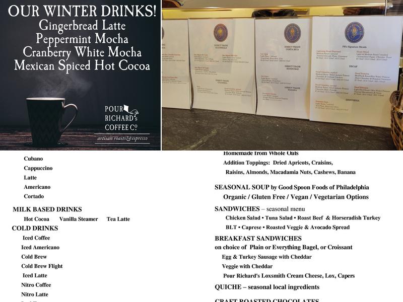 Pour Richard's Coffee Co. Menu