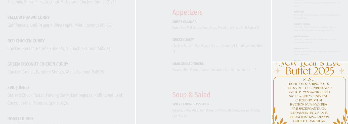 Thai Pepper Menu