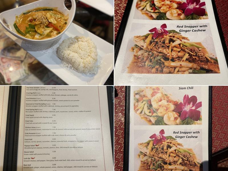 Thai Ruby Menu